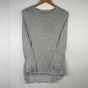 La Vie en Rose Mesh Back Sweater Womens Size L Light  Grey